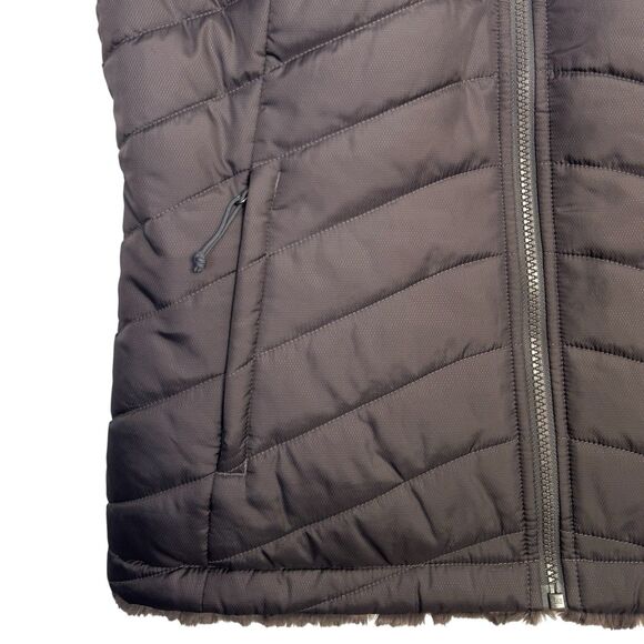 NEW The North Face Womens Mossbud Insulated Reversible Vest Medium Zip Pockets - Picture 5 of 11